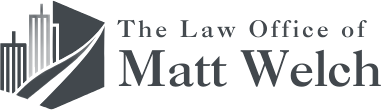 Black and white logo for The Law Office of Matt Welch logo
